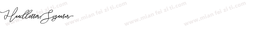 Handletter Signatur字体转换